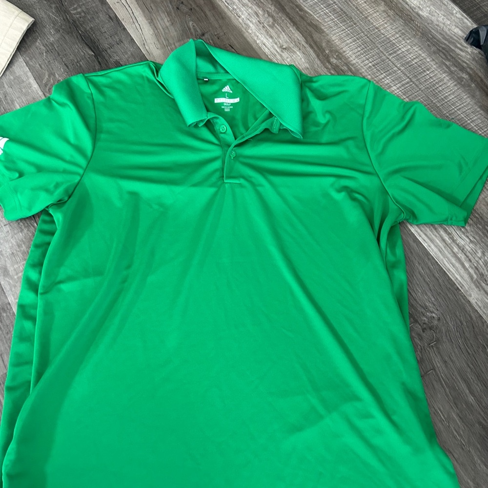 Adidas Men's Green Polo Shirt